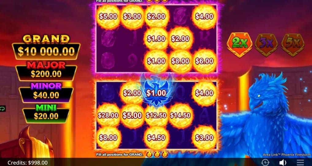 Area Link Phoenix Firestorm slot game review