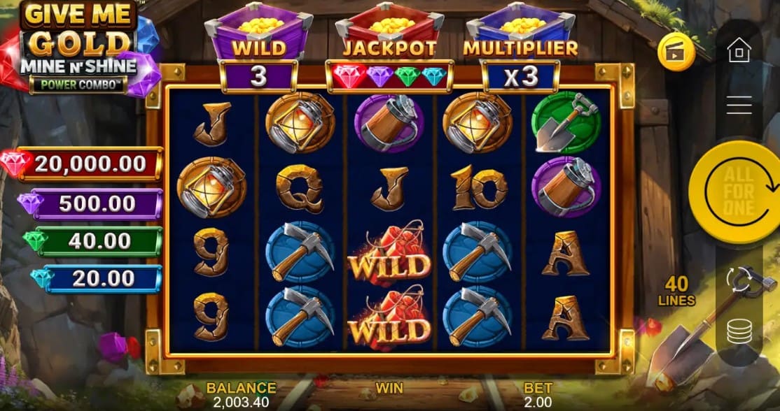 Give Me Gold Mine n' Shine Slot