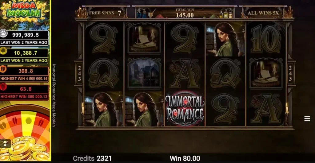 Immortal Romance Mega Moolah Slot Game Review