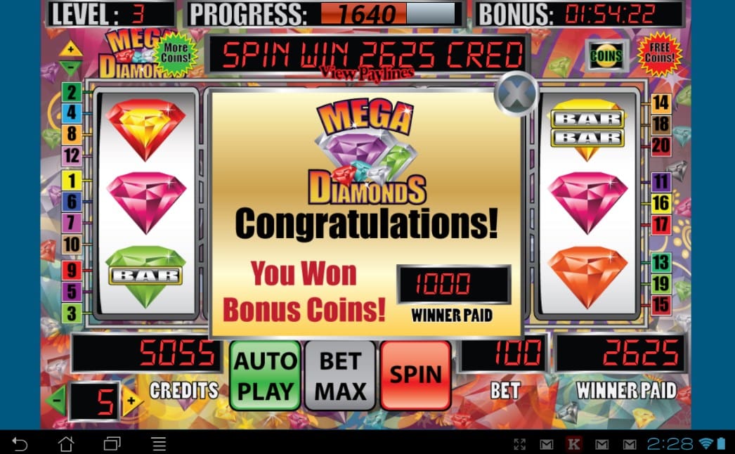 Mega Diamonds Jackpot Slot