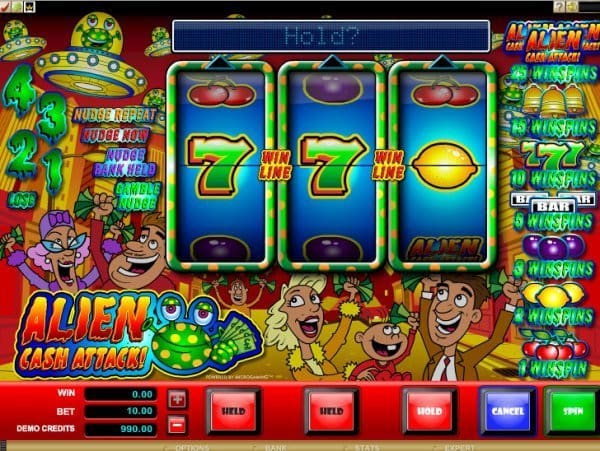 alien cash attack slot review